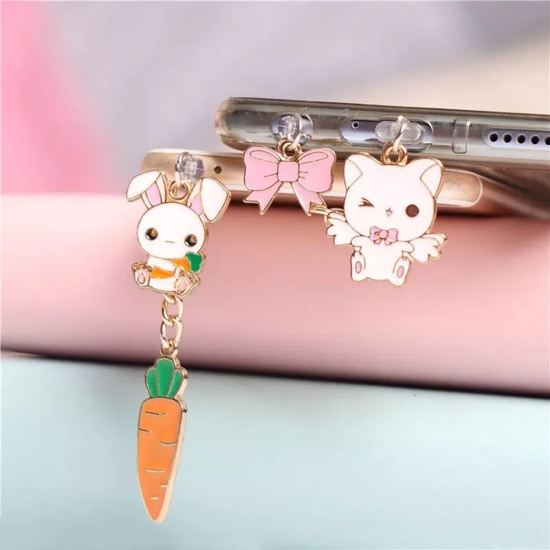 

Anime Dust Plug Charm Kawaii Charge Port Anti Dust Plug Cap Cute Cartoon Type C Plugs Earphone Jack Stopper Pendant For iPhone