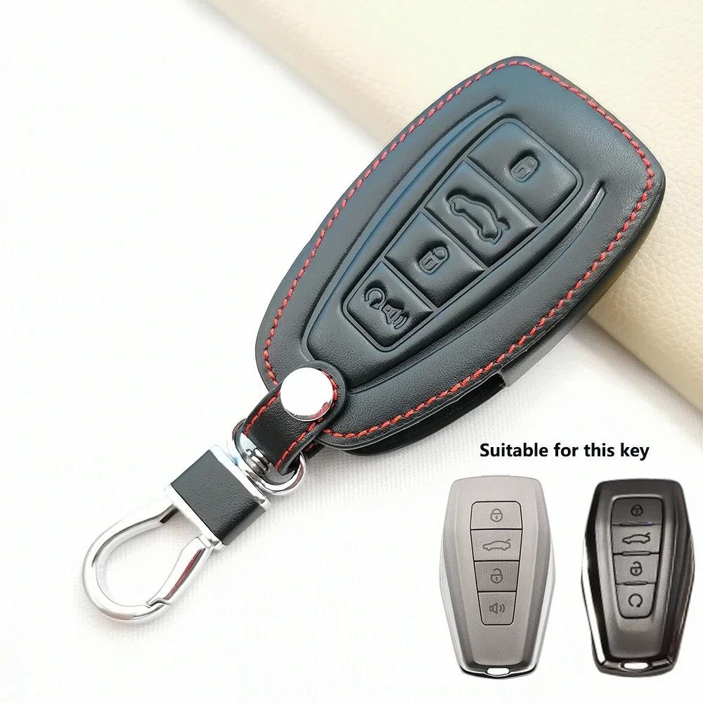 

Кожаный чехол для автомобильного ключа, чехол для Geely Coolray X6, геометрия C Emgrand Global Kulrey Hawk GX7 Okavango, смарт-аксессуары для автомобиля с дистанционным управлением