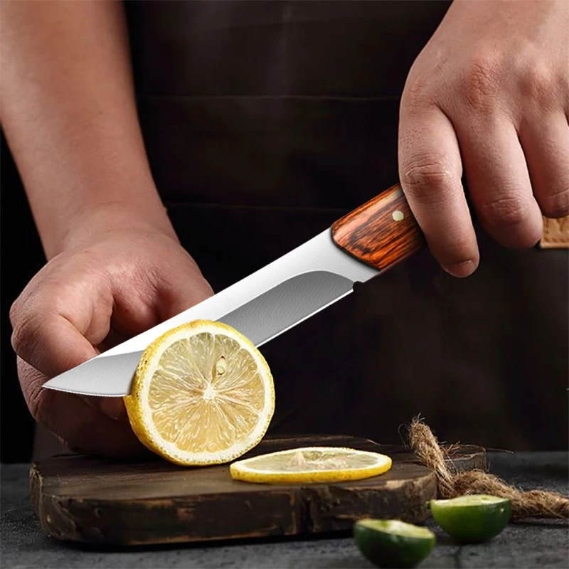 Нож из нержавеющей стали для нарезки кухонный мини-нож ручной ковки косточек