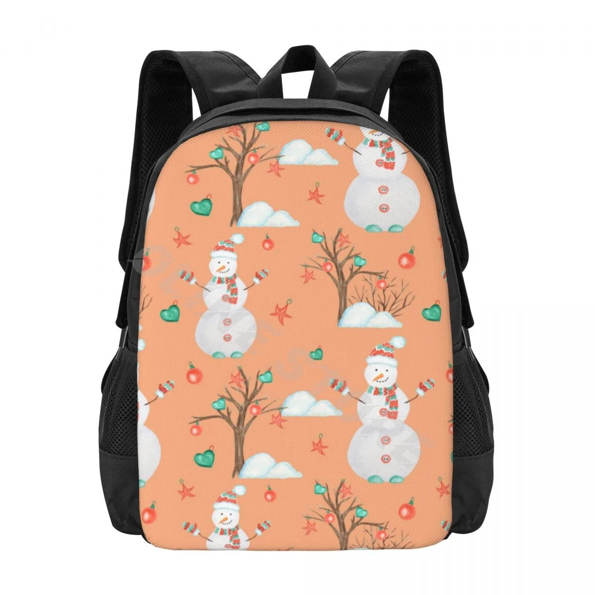 

New Year Christmas Tree And Snowman Cartoon School Bags fashion backpack teenagers Bookbag Mochila casual backpack