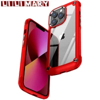 thick shockproof tpu acrylic case for iphone 13 12 11 pro xs max x xr lens protector case for iphone 8 7 plus se 2020 case back