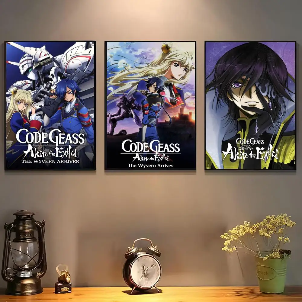 Фото Постер Code Geass, самоклеящаяся художественная водонепроницаемая бумажная наклейка, декор для стен кофейни, бара, комнаты №1