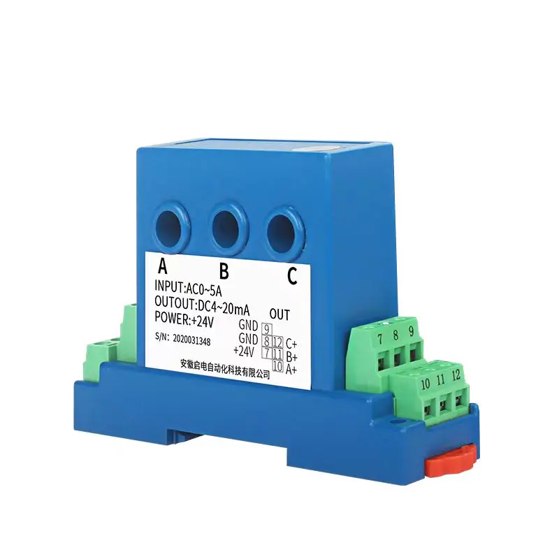 Трехфазный передатчик переменного тока 4-20 мА 0-10 в RS485 переменный ток 0-30 А 0-20 50