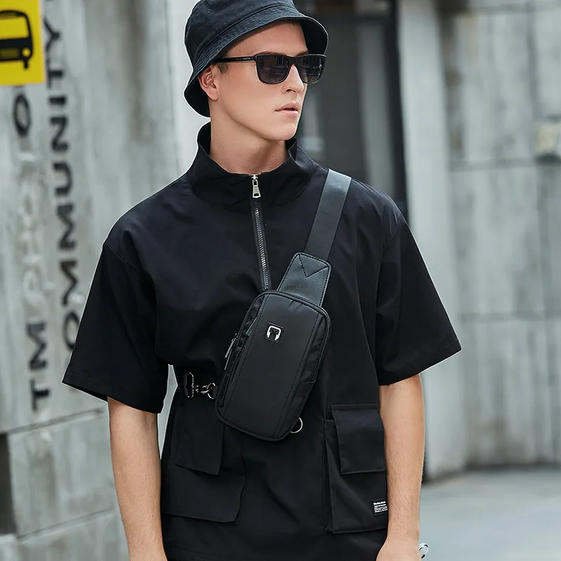

Brand Fashion Crossbody Shoulder 2023 Oxford Travel Husband Japanese Male Pouch Sports Cloth Men's Chest Small Designer Bag For