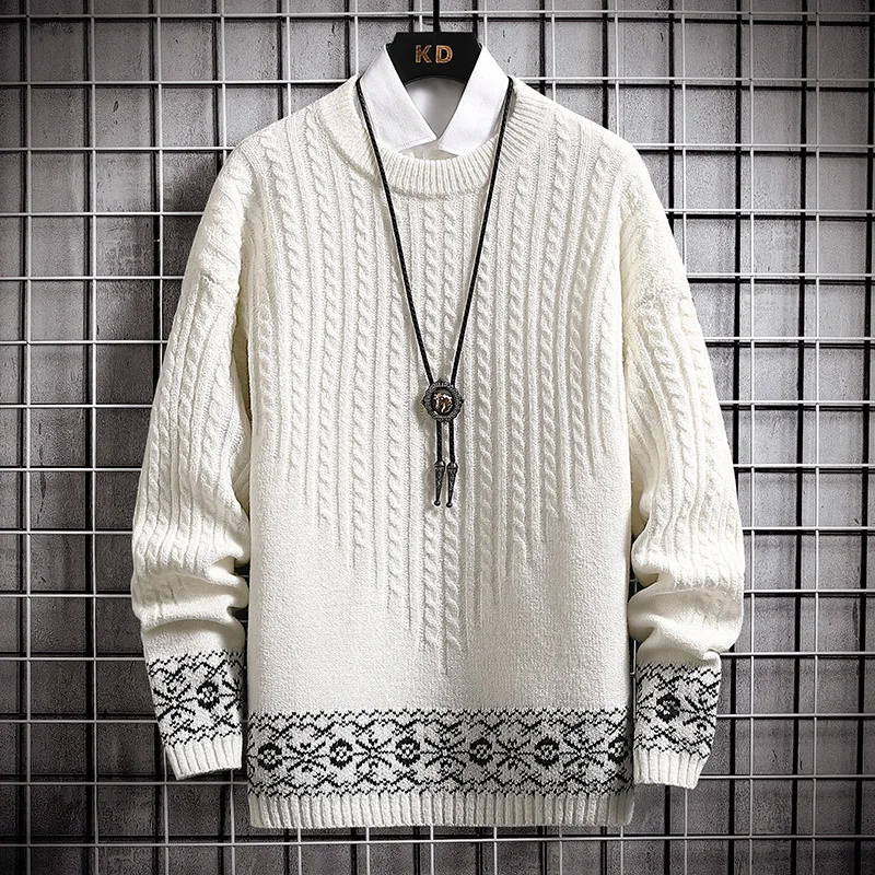 

Новинка 2022, зимние мужские вязаные пуловеры, толстый свитер, Мужской пуловер высшего качества, Мужская трикотажная одежда, сохраняющий тепло мужской пуловер