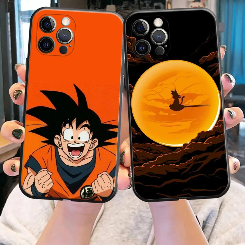 

Bandai Dragon Ball Z Phone Case for iPhone 7 8 Plus SE 3 2020 2022 11 12 13 Pro X Max Mini XR Soft Silicone Cover Son-Goku Anime