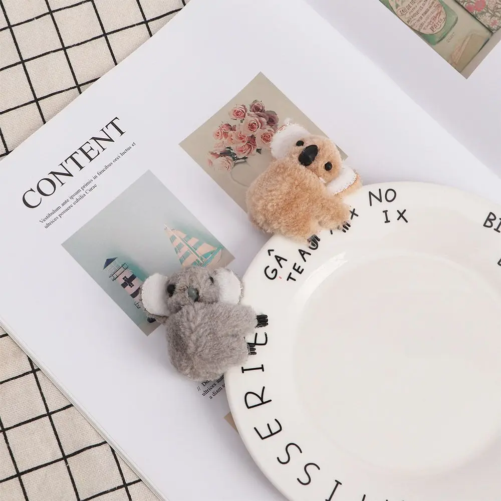 Дикие милые мультяшные женские животные плюшевые заколки для волос с