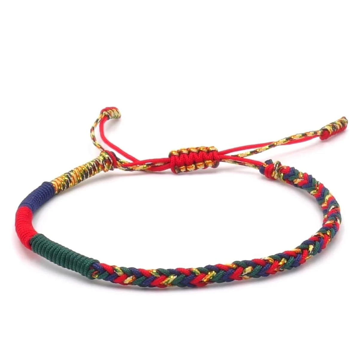 Браслет женский ручной работы тибетский буддизм счастливый монах узел веревка