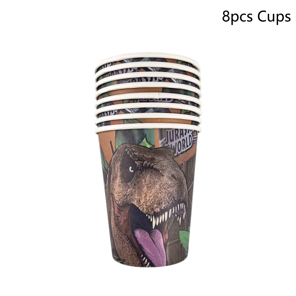 

Бумажная посуда для детского праздника "Динозавры"