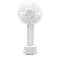 usb mini fan summer desk portable low noise fan rechargeable 3 gears 1200mah handheld fans white pink blue n8