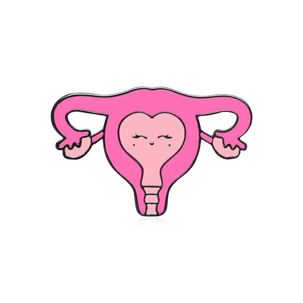 

Harong Cartoon Image Uterus Enamel Pin Lovely Exquisite Luxury Medical Brooch for Doctor Nurse Student Teacher Badge Gift