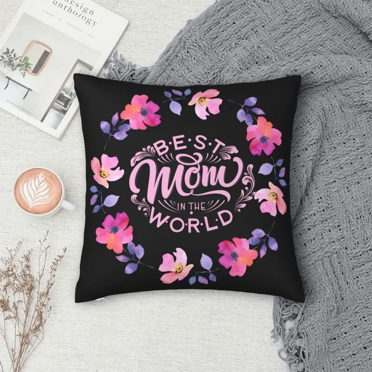 

MDFLT High Quality Happy Mothers Day 2022 Polyester Decor Pillow Case Home Cushion Cover 45*45cm