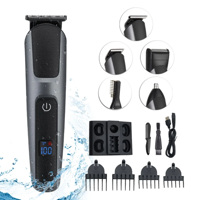 

Hair Cutting Kit for Men Women & Children with 4 Guide Combs for Smooth Help You Trim More Easily and Accurately New Dropship