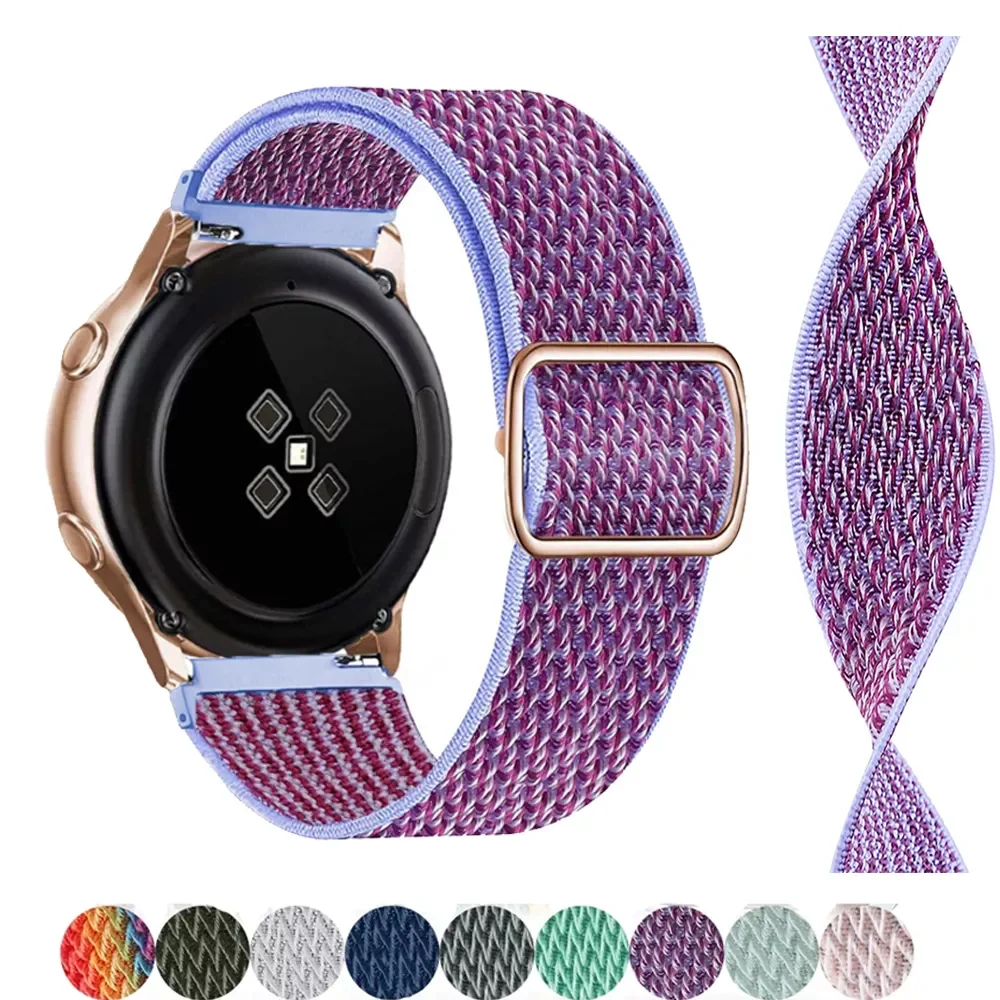 

Ремешок нейлоновый для Samsung Galaxy Watch 4/classic/2/3/Active, эластичный браслет для Gear S3, 45 мм/46 мм/42 мм, GT 2 2e pro, 22 мм