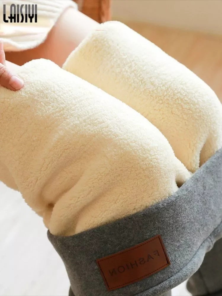 

Winter Leggings Women Warm Pants High Waist Skinny Thick Velvet Fleece Girl Pants with Fur Inside Thermal Winter Clothes Women