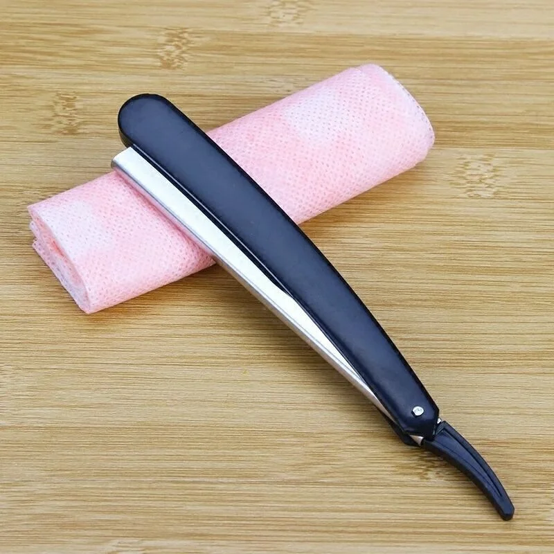 

1set Men Straight Barber Edge Razors Folding Shaving Knife Hair Removal Tools with 10pcs Blades
