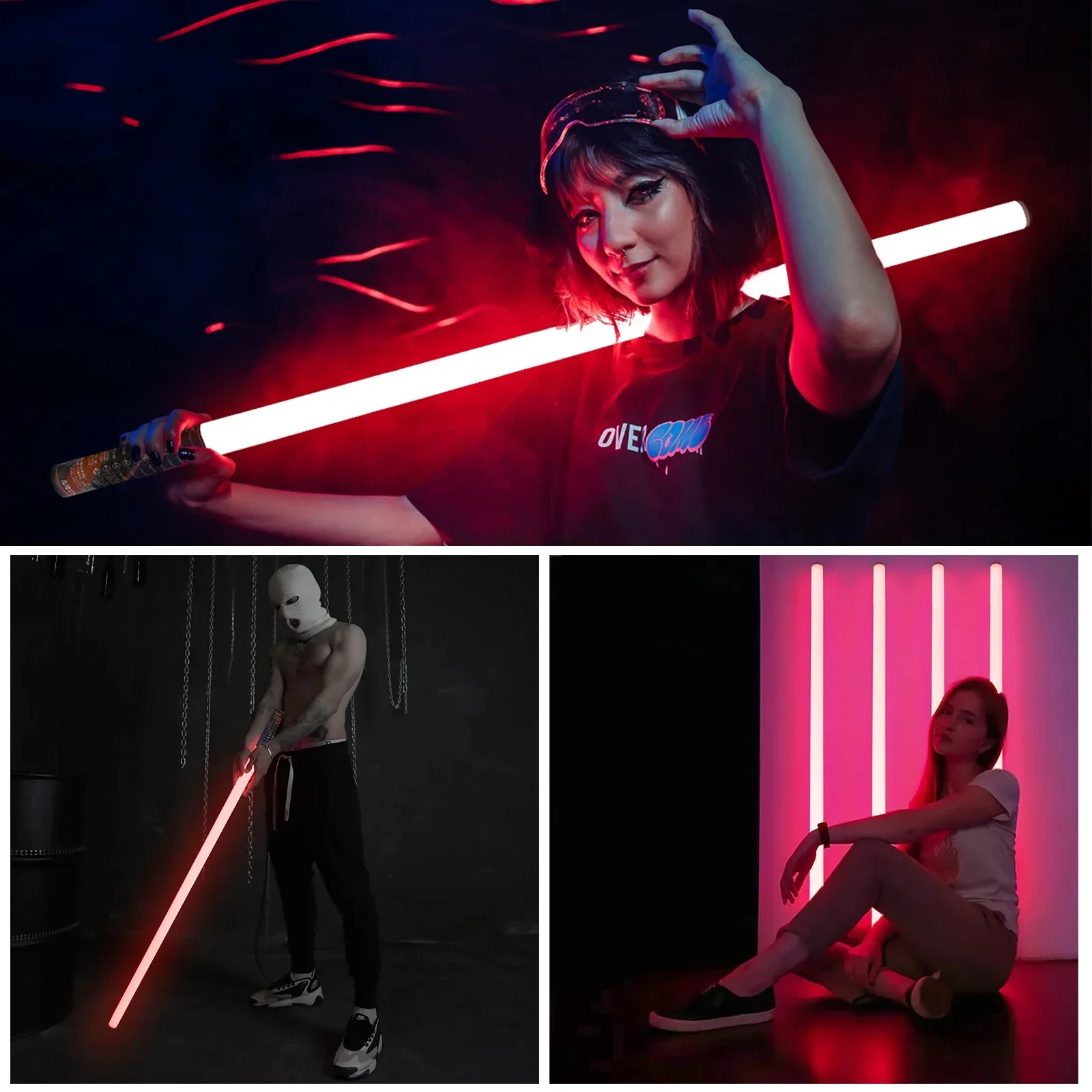 Светодиодные угловые светильники LUXCEO, 2 шт., 120 см, RGB, для создания атмосферы, для фотосъемки, для помещений, сцен, баров, дискотек, вечеринок (art.: 3920da717eb43) - 3920da717eb43