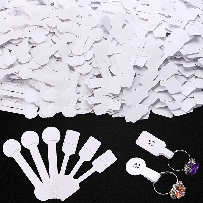 Blank Jewelry Price Tags Stickers Self Adhesive Short Dumbbell for Necklace Earring Identify Label | Дом и сад