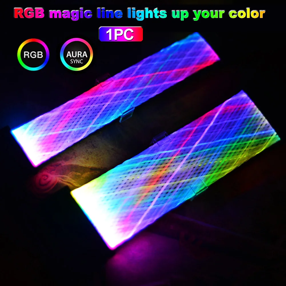 

8-Pin Addressable Power 5V A-RGB Accessories Motherboard Graphic Card Mesh-type 30cm GPU RGB Synchronous Extension Cable DIY