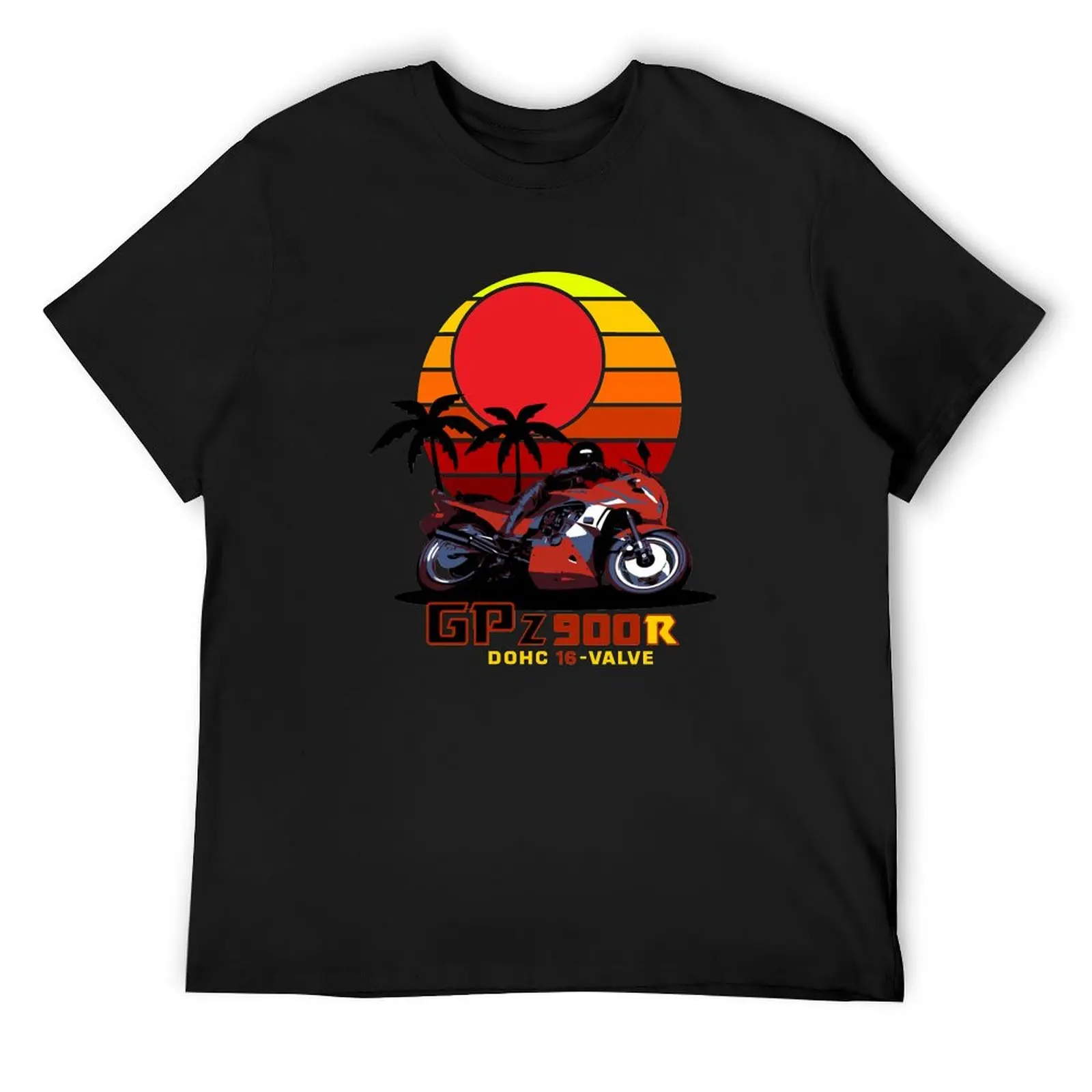 Винтажная футболка 80-х годов с изображением тропического заката Токио 900r