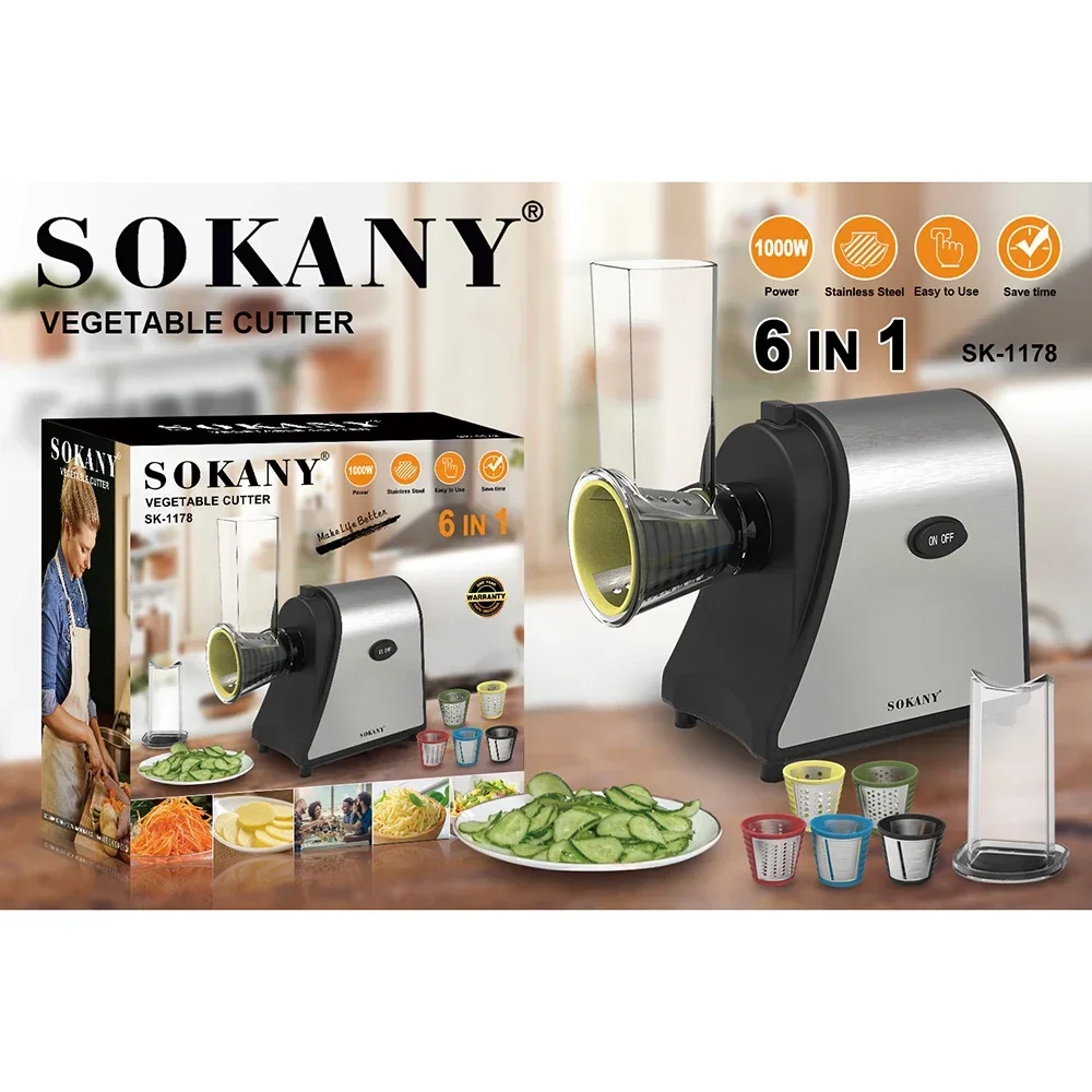 Портативный электрический миксер блендер измельчитель 6-в-1 бытовые коммерческие