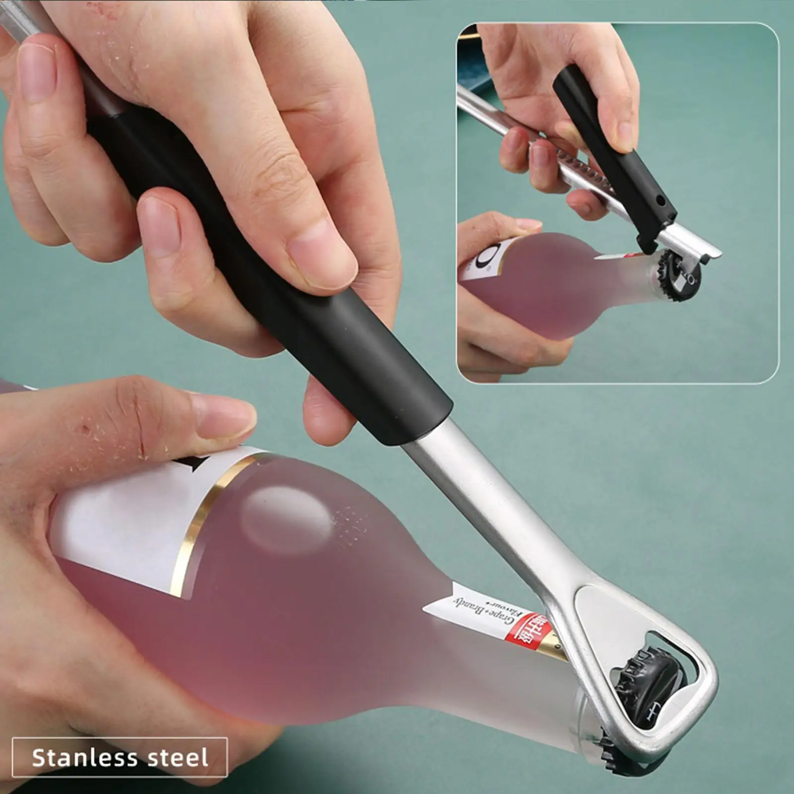 

Регулируемый консервный нож из нержавеющей стали, ручные открывалки для крышек бутылок, открывалки для слабых рук, удобный захват, кухонные аксессуары, гаджеты Too J1I7