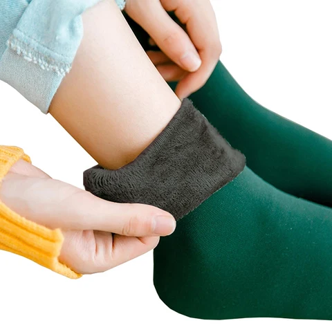 1 пара, женские теплые носки-носки из кашемира и шерсти