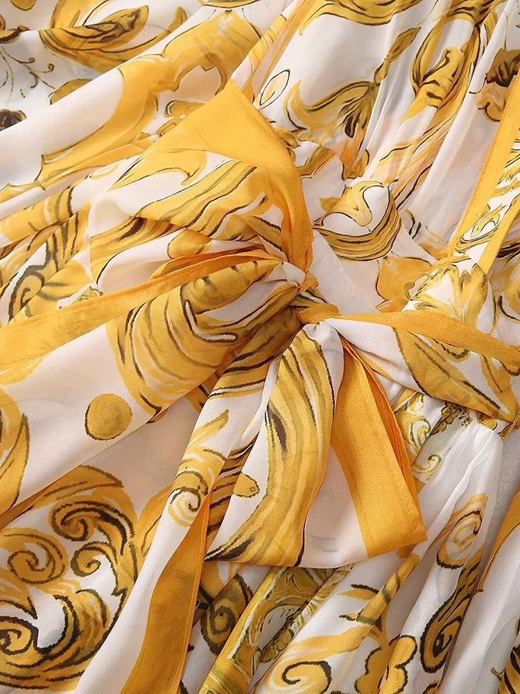 Женское дизайнерское длинное платье AELESEEN с рукавами летучая мышь и V-образным