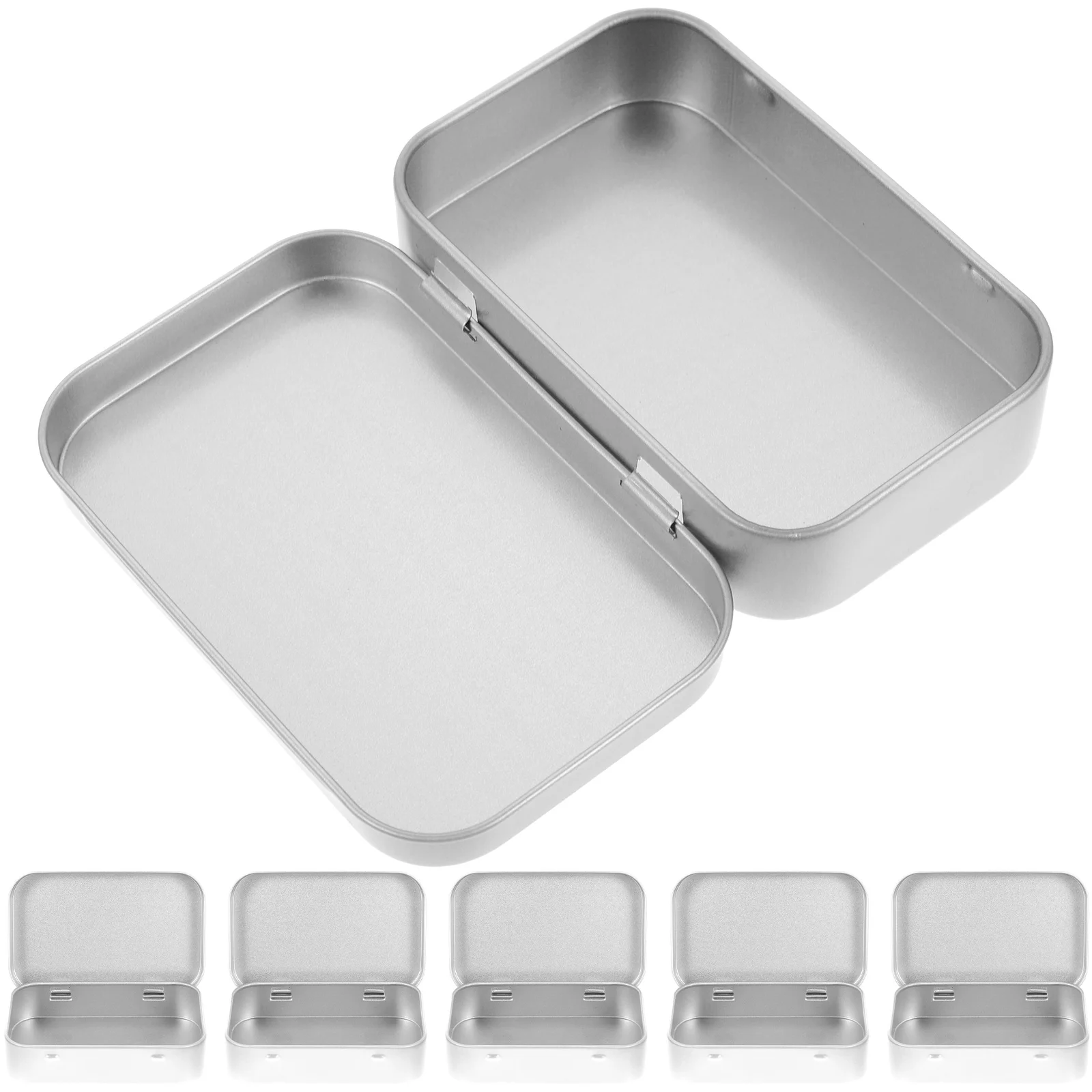 

6 Pcs Loose Tea Tins Metal Storage Box Tinplate Jewelry Box Containers Lids Tinplate Storage Box Small Can Metal Tins Box