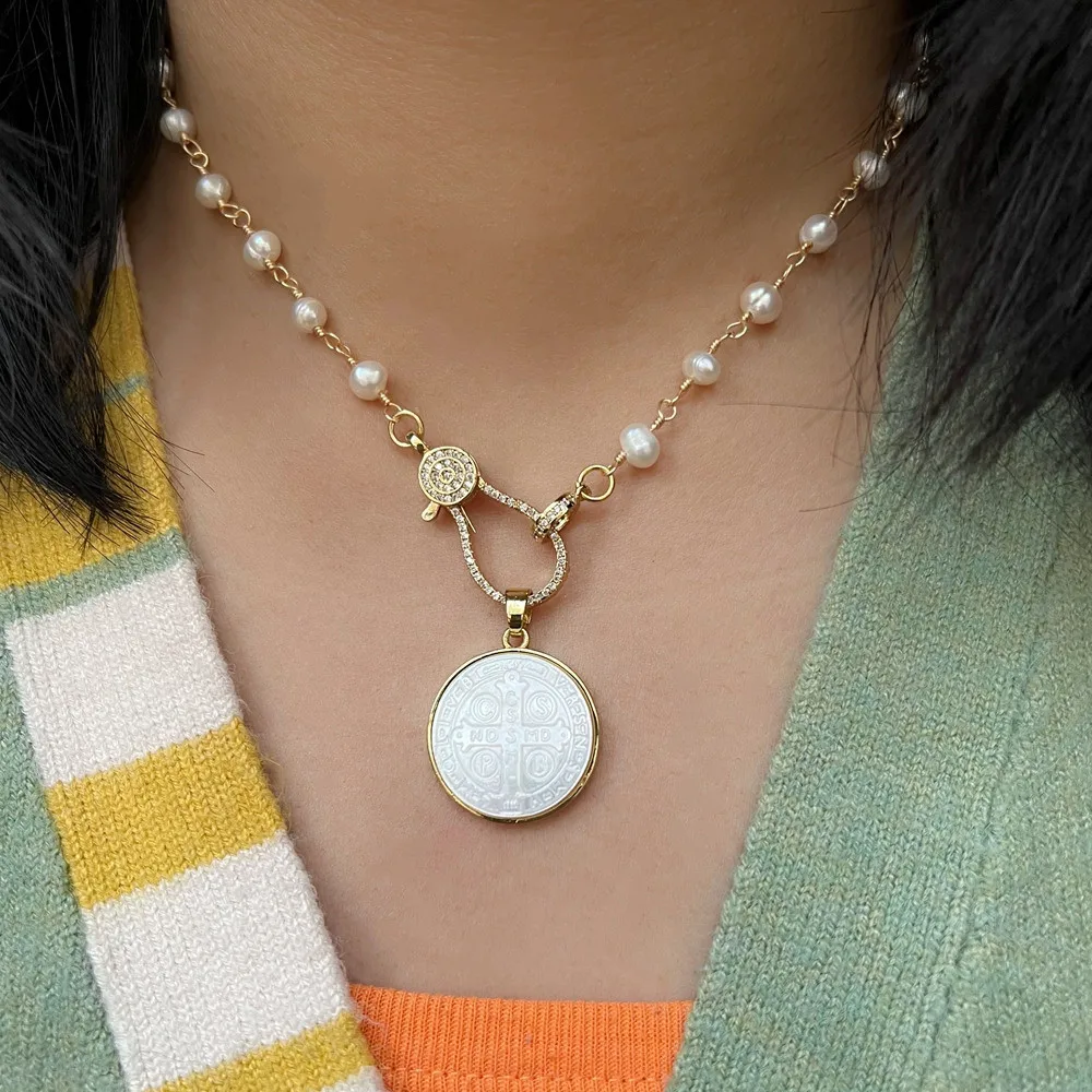 Акция! Ожерелье женское из натурального пресноводного жемчуга диаметром 21 мм -