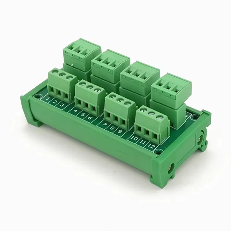 Модуль распределения винтовой клеммной колодки 4x3 установка на DIN-рейку 15 А/300 В.