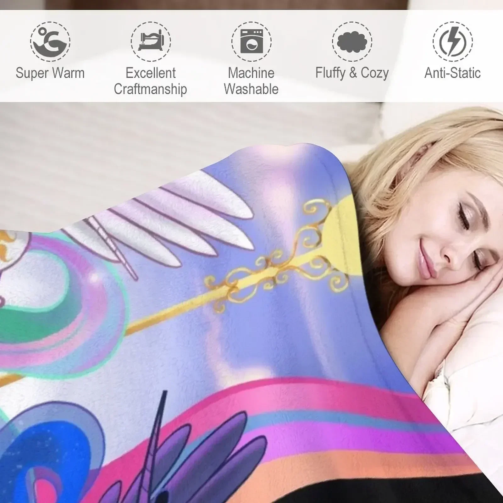 Солнце и Луна Сестры- MLP Пледы Постельное белье Диван