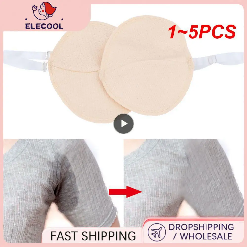 

1~5PCS Underarm Sweat Pads Washable Armpit Sweat Absorbing Guards Dress Sweat Perspiration Pads Shield Shoulder Absorbent