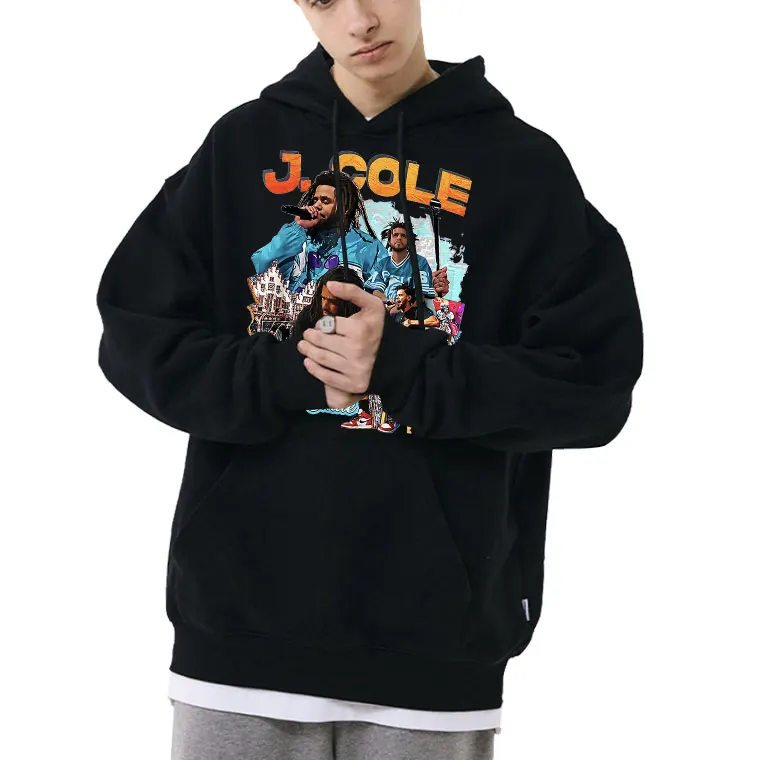 

Rapper Hip Hop J Cole Crooked Smile Hoodie Men Women Harajuku Graphic Print Hoodies Black Sweatshirt Male Oversized Streetwear