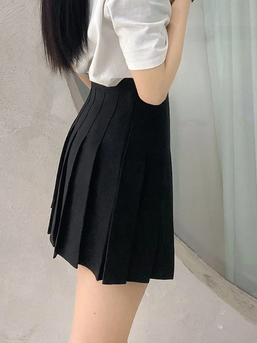 

100 Pleated For Women's Spring And Summer Dresses 2023 New High Waisted Slim Half Length , Student