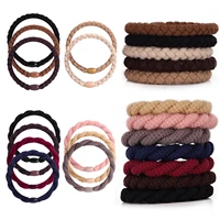 12 pcset solid color women rubber bands scrunchies elastic hair bands girls ponytail holder hair tie rope hair accessories