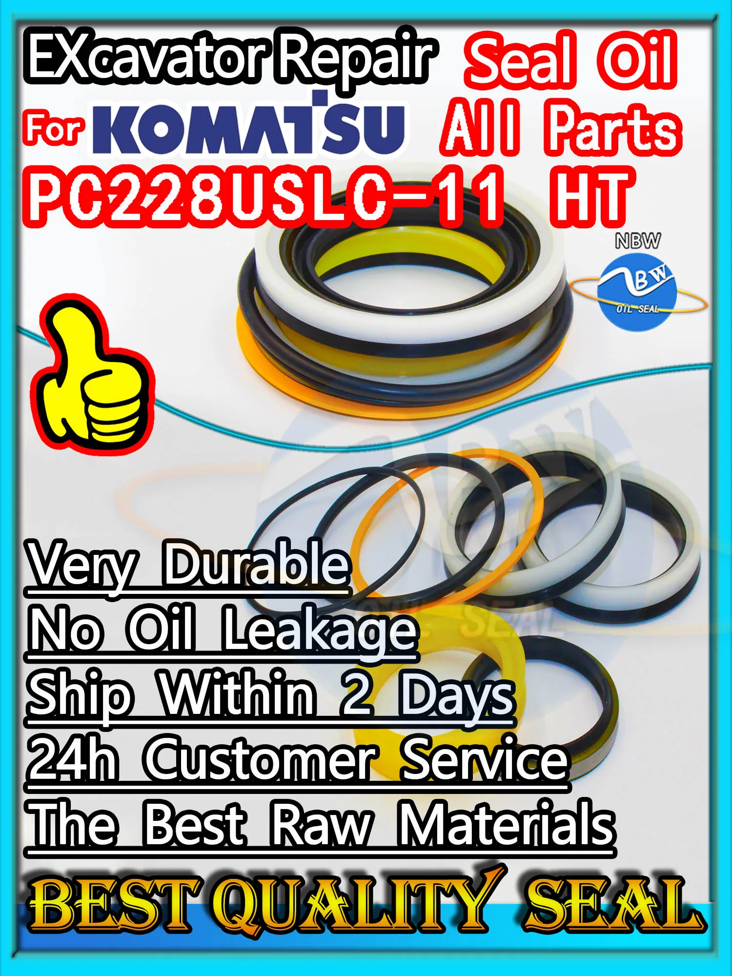 

For KOMATSU PC228USLC-11 HT Seal Kit Excavator Repair Oil High Quality PC228USLC 11 HT Gear Center Joint Gasket Nitrile NBR Nok