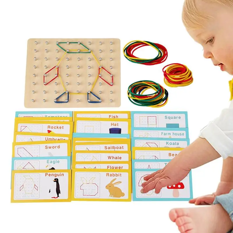 

Geoboards For Classroom Geometric Nail Board Montessori Shape Recognition Geoboard Mathematical Wood Board With Rubber Bands