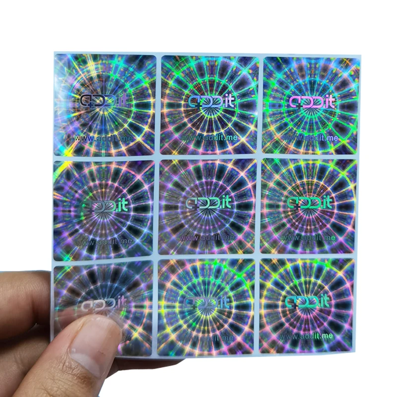

Custom Printing Laser Foil Stamp Pyramid 3D Plastic Sheet Secure Packaging Hologram Sticker Label