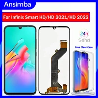 ansimba ips lcd for infinix smart 2021smart 2022 lcd display touch screen digitizer assembly replacement with free clear case