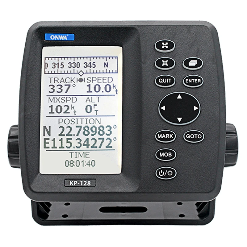 ONWA KP-128 4 3-дюймовый морской спутниковый навигатор с GPS/SBAS 12 В и очками для полетов