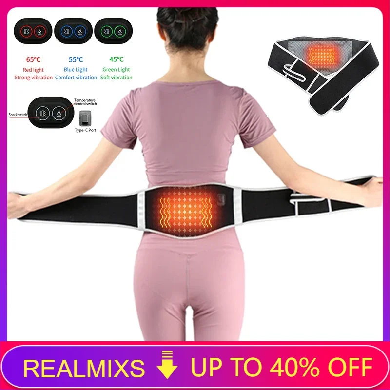 Горячая компрессионная терапия Поясничный нагревательный ремень электрическая