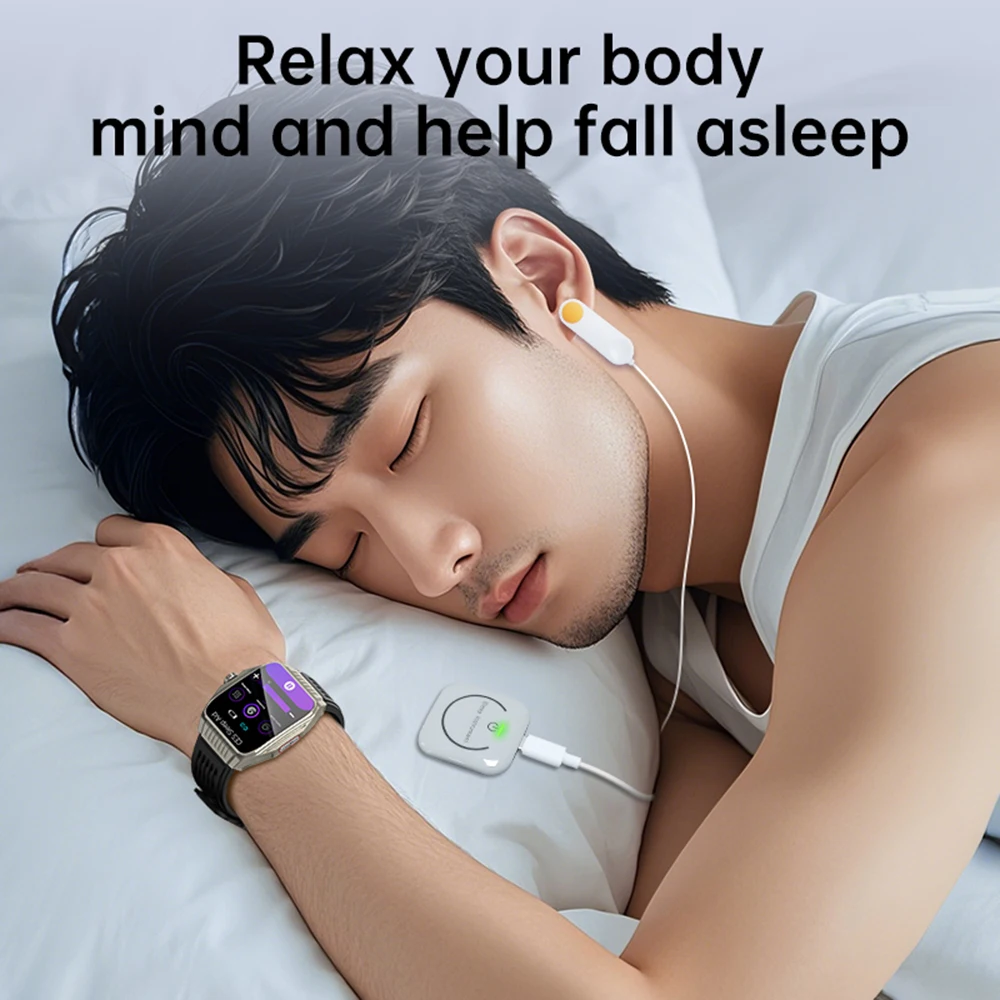Фото CES Sleep Aid + ЭКГ + уровень глюкозы в крови Смарт-часы для мужчин 1,85-дюймовый экран IP67 Водонепроницаемые спортивные умные часы Bluetooth-часы с вызовом №3