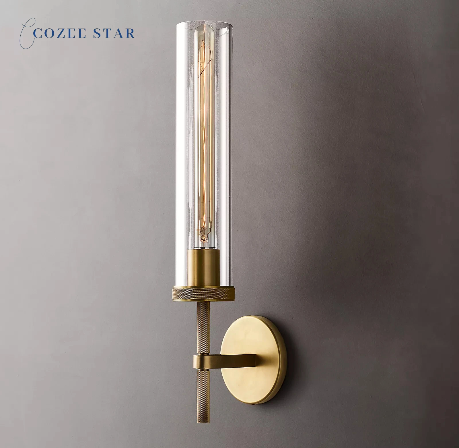 Современные Ретро-светильники Lambeth Knurled настенные лампы из латуни хромированного