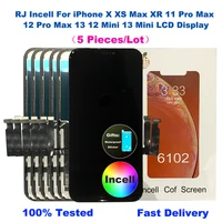 rj incell for iphone 11 pro max 12 pro max 12 13 mini x xs xsmax xr 13 lcd display with touch screen digitizer replacement parts