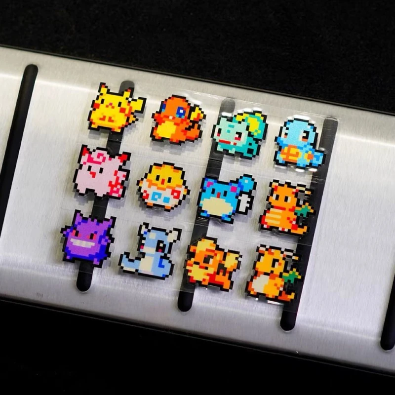 

Anime Pokemon Creative Pixel Style Stickers Kawaii Pikachu Charizard Computer Mobile Phone Car Stickers Christmas Gifts for Kids