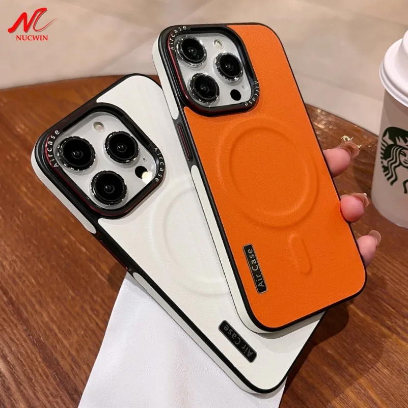 iPhone 14 Pro Case Business Double Color Leather Magsafe Case for iPhone 12 13 14 15 Pro Max Magnetic Matte Soft Shockproof Cover for iPhone 15Pro iPhone 14 Pro Case Business Double Color Leather Magsafe Case for iPhone 12 13 14 15 Pro Max Magnetic Matte Soft Shockproof Cover for iPhone 15Pro