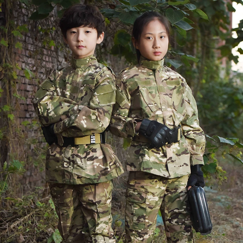 

Tactical Hunting Suit Outdoor Combat Uniform Camouflage Pants Military Clothing Windproof Army Kids Security Airsoft Militar