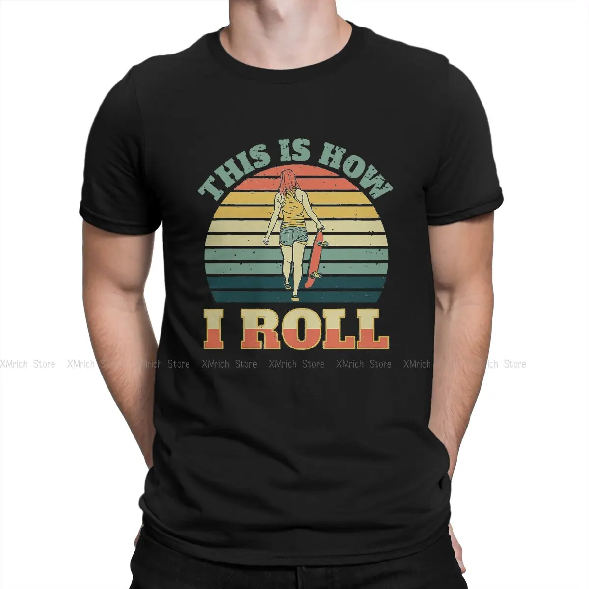 

Men This Is How I Roll T Shirt Skateboard Skate Skateboarding Cotton Clothing Casual Round Neck Tee Shirt Gift Idea T-Shirts