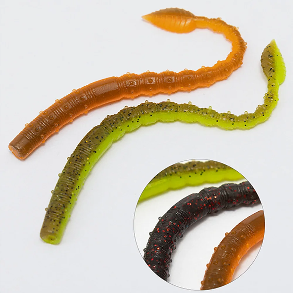 

8pcs 11cm Worms Soft Fishing Lure Baits Realistic Fishing Bait Lures Fishing Tackle Fishing Accessories